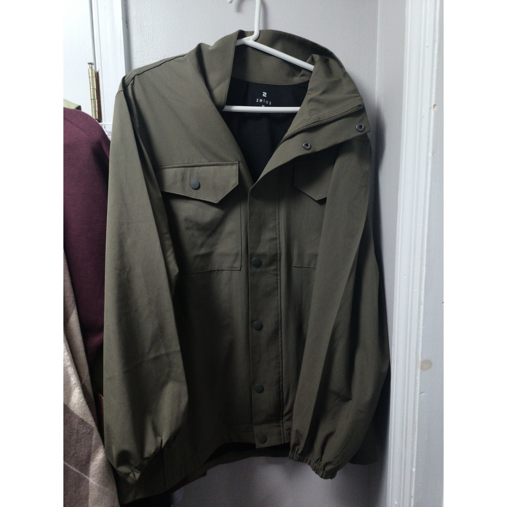 Zelos Mural Olive Zip & Snap Button Front Performance Jacket Men's Size XL